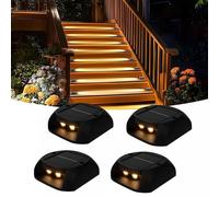 Kit 4 Faretti Segnapasso LED Solare 3000K IP54 10LM Ricarica Solare Automatica