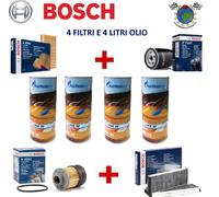Kit 4 Filtri Bosch + 4 Litri Olio 5W30 per VW GOLF V tst bkm