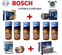 Kit 4 Filtri Bosch + 6 Litri Olio 10W40 per BMW X3 G01 F97 G08 xDrive X4 #3r