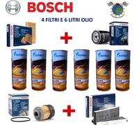 Kit 4 Filtri Bosch + 6 Litri Olio 10W40 per FIAT BRAVO LANCIA DELTA