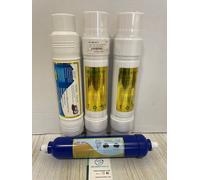 Kit 4 Filtri depuratore purificatore acqua potabie osmosi inversa CASSA ROSSA