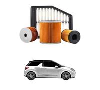 Kit 4 Filtri Tagliando compatibile con CITROËN DS3 1.6 HDi 110 82 kw Diesel 2009-2015