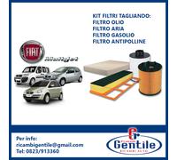 KIT 4 FILTRI TAGLIANDO FIAT PUNTO 2003 1.3 MULTIJET FILTRO GASOLIO ORIG. UFI