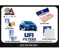 Kit 4 filtri tagliando Grande Punto 1.3 multijet mtj 75cv 55kw Originali UFI