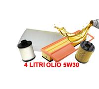 KIT 4 FILTRI TAGLIANDO OLIO 5W30 FIAT PUNTO IDEA 1.3 MULTIJET PURFLUX