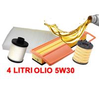 KIT 4 FILTRI TAGLIANDO OLIO 5W30 IDEA LANCIA MUSA YPSILON 1.3 MULTIJET PURFLUX