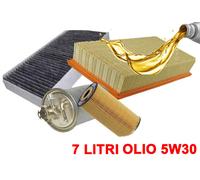 KIT 4 FILTRI TAGLIANDO OLIO 5W30 MERCEDES CLASSE C 220 270 CDI W203 DAL 2000