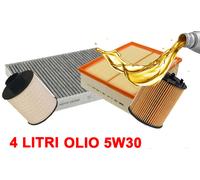 KIT 4 FILTRI TAGLIANDO OLIO 5W30 OPEL CORSA C 1.3 CDTI PURFLUX