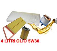 KIT 4 FILTRI TAGLIANDO OLIO 5W30 PEUGEOT 207 1.6 HDI 68 82 KW