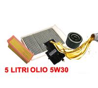 KIT 4 FILTRI TAGLIANDO OLIO 5W30 RENAULT CLIO 3 1.5 DCI DAL 10-2007