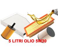 KIT 4 FILTRI TAGLIANDO OLIO 5W30 SEAT ALTEA 1.9 2.0 TDI DAL 2007