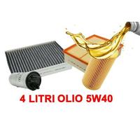 KIT 4 FILTRI TAGLIANDO OLIO 5W40 AUDI A6 1.9 TDI