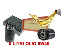 KIT 4 FILTRI TAGLIANDO OLIO 5W40 RENAULT MODUS 1.5 DCI DAL 10-2007