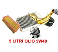 KIT 4 FILTRI TAGLIANDO OLIO 5W40 RENAULT SCENIC 2 1.5 DCI 63 76 78 KW A 09-2007