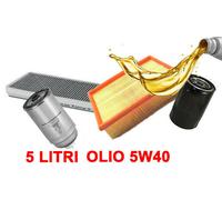 KIT 4 FILTRI TAGLIANDO OLIO 5W40 VOLKSWAGEN PASSAT 1.9 TDI 75 90 110 CV DAL 95