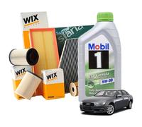 Kit 4 Filtri Tagliando Wix Per Audi A4 + 5Lt Mobil 5w30 Formula Esp