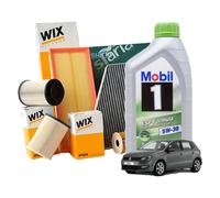 Kit 4 Filtri Tagliando Wix Per Seat-Skoda-Vw + 5Lt Mobil 5w30 Formula Esp