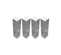 KIT 4 FINALI ANGOLARI PER ZOCCOLO IN VARI COLORI H10, H12 E H15 (Inox, H12)