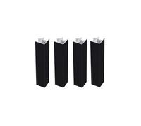 KIT 4 FINALI ANGOLARI PER ZOCCOLO IN VARI COLORI H10, H12 E H15 (Nero, H12)