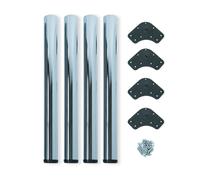 Kit 4 Gambe per Tavolo Regolabili Ø6x71/73 cm in Acciaio Cromato Emuca