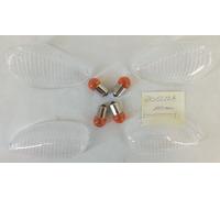 KIT 4 GEMME FRECCE TRASPARENTI GILERA TYPHOON 50-125 ANNO 2006 + 4 LAMPADINE