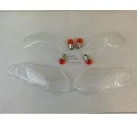KIT 4 GEMME FRECCE TRASPARENTI PIAGGIO GILERA STALKER - CON 4 LAMPADINE