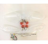 KIT 4 GEMME FRECCE TRASPARENTI PIAGGIO NRG MC3 EXTREME - CON 4 LAMPADINE