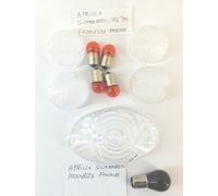 KIT 4 GEMME FRECCE + VETRO FANALE POSTERIORE TRASPARENTI APRILIA SCARABEO 97-05