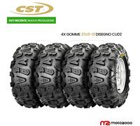 KIT 4 GOMME COPERTONI PNEUMATICI ABUZZ 27x11-12 CU02 6 TELE QUAD ATV BUGGY 4X4