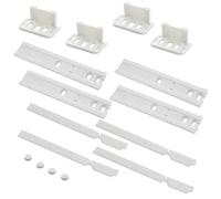 Kit 4 Guide Porta Frigorifero Incasso Compatibili Ariston Indesit Whirlpool | Codici C00312150, 481231019131 e 481231039155, kit scorrimento anta per frigo e freezer da incasso Hotpoint Whirlpool