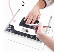 Kit 4 in 1 Aspiratore per Unghie con Fresa 30000 giri al minuto Lampada LED luce manicure pedicure Nail Art Unghie Estetista Poggia Mano