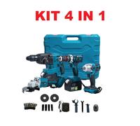 Kit 4 in 1 Avvitatore + Smerigliatrice + Avvitatore a Impulsi +Tassellatore 88V