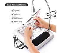 Kit 4 in 1 Estetista Aspiratore Fresa Lampada Manicure Pedicure NAIL ART Unghie