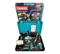 KIT 4 IN 1 Faro TRAPANO IMPULSI +TRAPANO AVVITATORE 68V BRUSHLES+SMERIGL