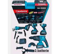 KIT 4 IN 1 MAKOTA TASSEL TRAPANO IMPULSI TRAPANO AVVITATORE FLEX 3 BATTERIE 88v