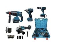 Kit 4 in 1 Smerigliatrice, Trapano ad impulsi, Avvitatore, Tassellatore 68v