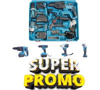 KIT 4 IN 1 TASSELLATORE+TRAPANO IMPULSI +TRAPANO AVVITATORE + SMERIGLIATRICE 88V