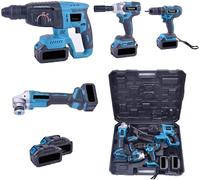 KIT 4 IN1 TASSELLATORE+TRAPANO IMPULSI +TRAPANO AVVITATORE 68V BRUSHLES+SMERIGL