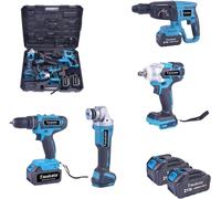 KIT 4 IN1 TASSELLATORE+TRAPANO IMPULSI +TRAPANO AVVITATORE 68V BRUSHLESS+SMERIGL