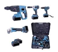 KIT 4 IN1 TASSELLATORE+TRAPANO IMPULSI +TRAPANO AVVITATORE +SMERIGLIATRICE