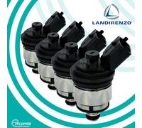 KIT 4 INIETTORE LANDI RENZO ORIGINALI 237124000 TAPPO NERO EURO 5 ATTACCO FIAT