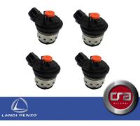 KIT 4 INIETTORI LANDI RENZO TAPPO ARANCIONE GAS GPL 12 FORI 237127000