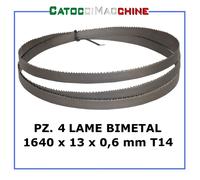 KIT 4 LAME A NASTRO PER METALLI BIMETAL MM 1640 PER SEGATRICI CATOCCIMACCHINE
