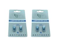 KIT 4 LAMPADE LAMPADINE LED LUCE BLU 12V T5 PER AUTO TUTTO VETRO