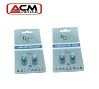 KIT 4 LAMPADE LAMPADINE LED LUCE BLU 12V T5 PER AUTO TUTTO VETRO