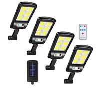 Kit 4 Lampioni Faretti Solare LED Sensore Movimento Crepuscolare Esterno