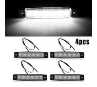 Kit 4 Luci Cortesia LED Marine 12V Impermeabili Bianco Freddo 6-LED