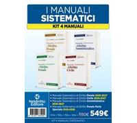 Kit 4 manuali sistematici di Diritto Civile, Penale e Amministrativo 2026-2027