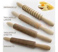 KIT 4 MATTARELLI TAGLIA PASTA LEGNO DI FAGGIO SPAGHETTI TAGLIATELLE PAPPARDELLE