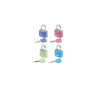 Piccoli lucchetti - Master Lock - 9120EurqColnop - Comune Keys - Family Pack di 4 - Colori assortiti
